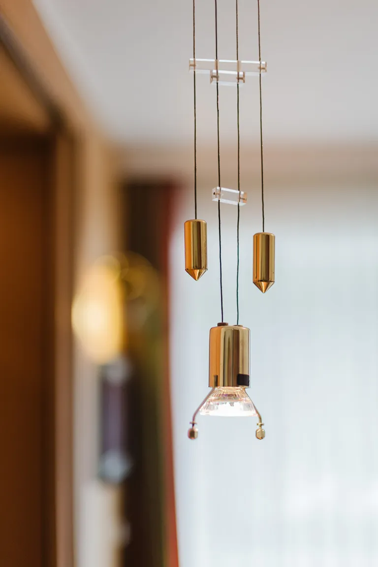 Pendant lights at Motel Baden